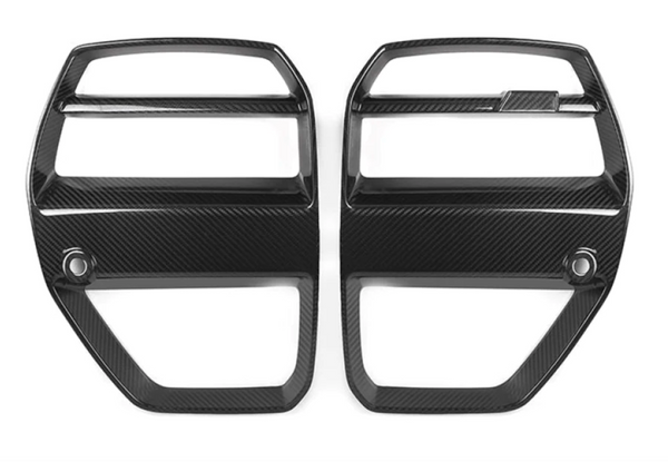 BMW G80 M3 G82 M4 Dry Carbon V Style Grilles
