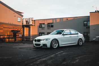 BMW F30 3 Series, Carbon Fiber Front Lip, Custom Steering wheel, catless downpipe