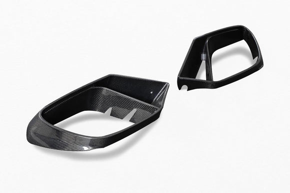 BRS Style Carbon Fiber Fog Lamp Covers - Mercedes Benz X290 GT43 / GT50 / GT53 / GT63 AMG