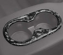 Carbon Fiber Rear Seat Cup Holder Cover - Tesla Model 3
