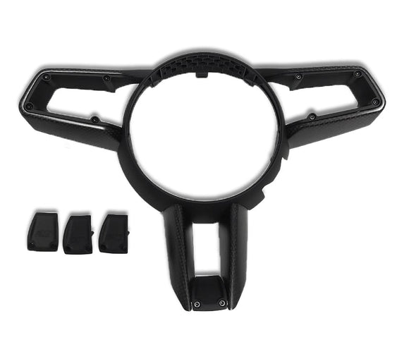 Carbon Fiber Steering Wheel Trim - Porsche 992 Carrera