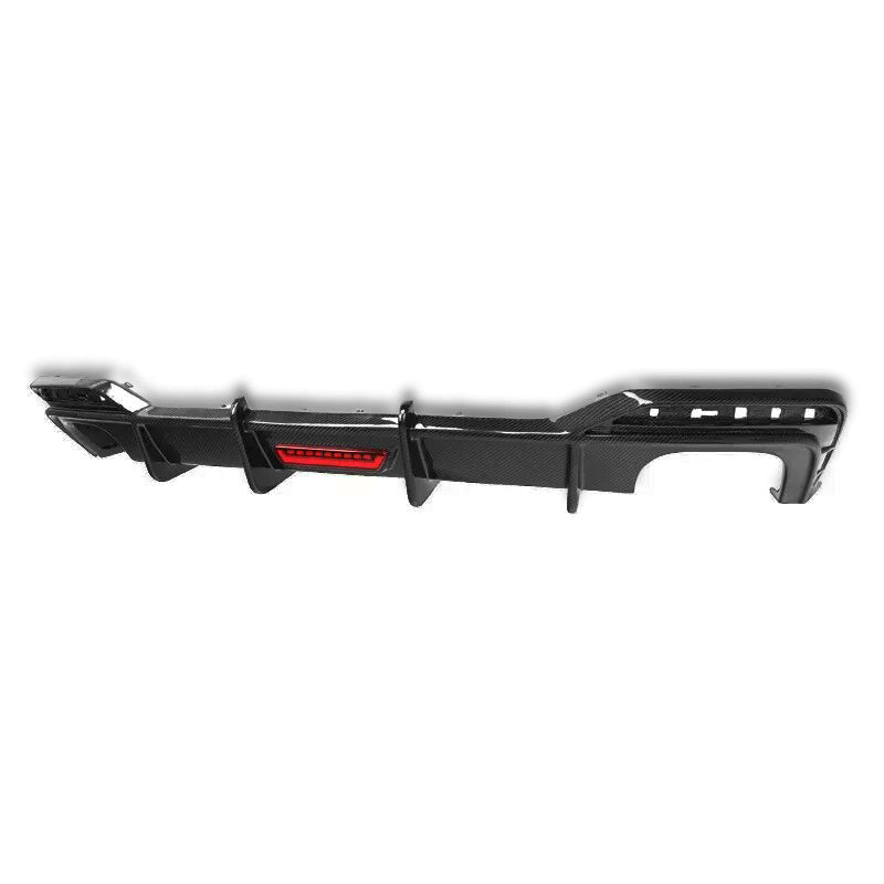 K Style Carbon Fiber Rear Diffuser with Brake Light - Audi B9.5 S5 & A ...