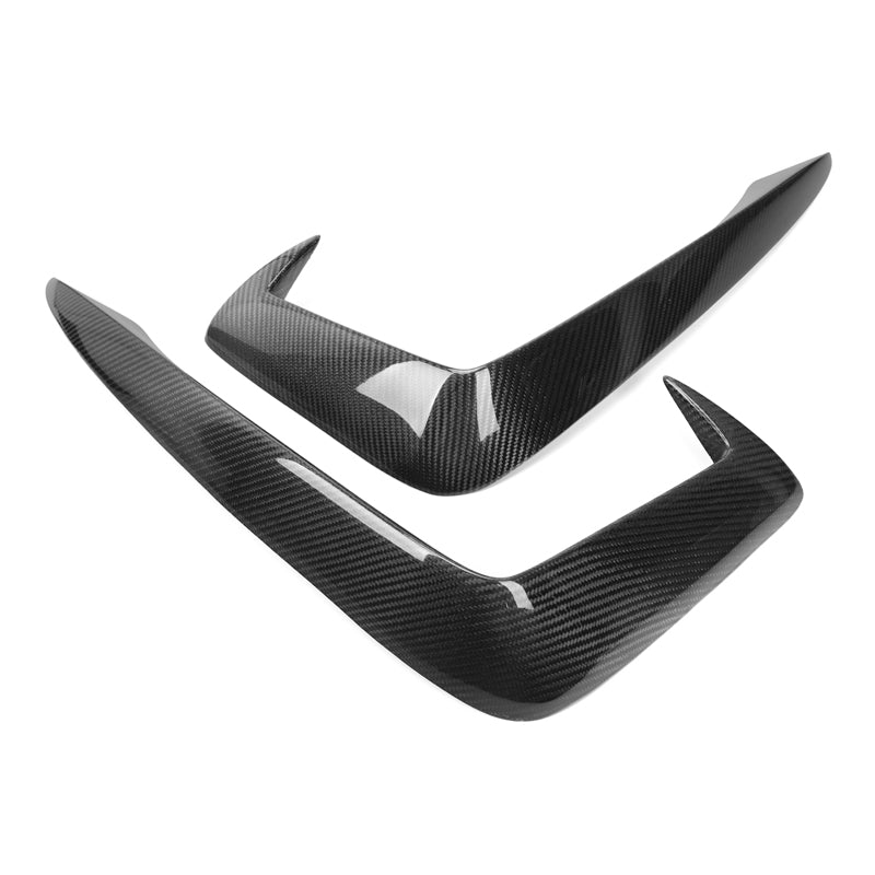 KB Style Carbon Fiber Front Bumper Splitters - Audi B9 A4 S Line ...