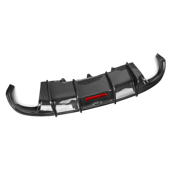 KB Style Carbon Fiber Rear Diffuser - Audi B8 A4 S Line