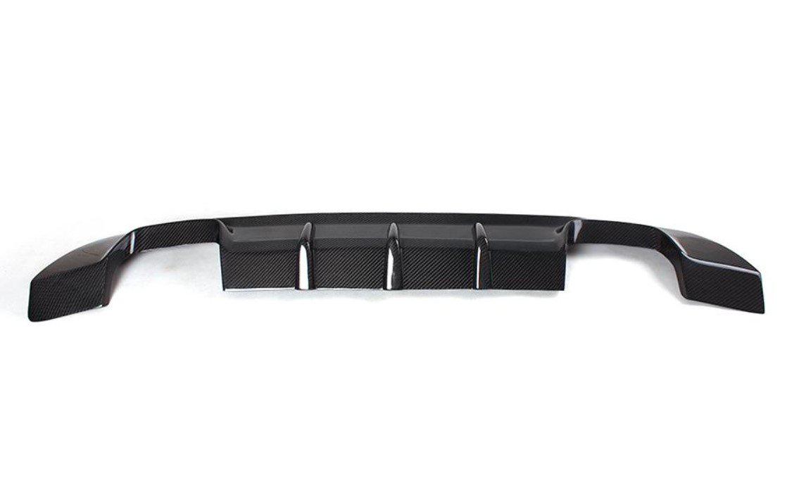 E93 Rear Diffuser M Tech Carbon Fiber Rear Diffuser w/ Quad Exhaust - BMW E92 / E93 3 Se ...