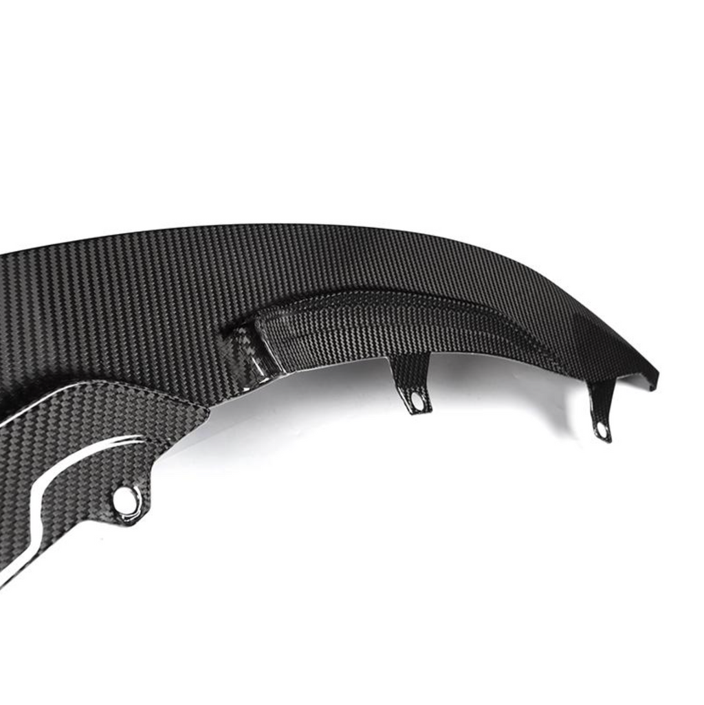 3 Piece Carbon Fiber Style ABS Plastic Front Lip for F80 / F82 BMW M3 M4