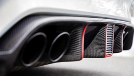 BMW F80 M3 F82 M4 Carbon Fiber K Style Diffuser With LED Brake Light - 0