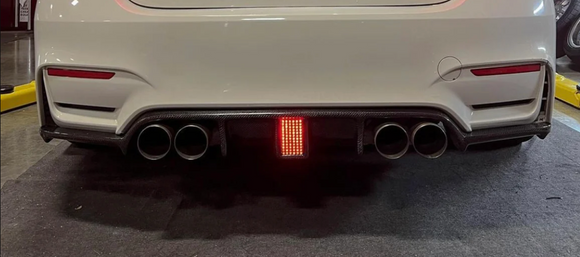 BMW F80 M3 F82 M4 Carbon Fiber K Style Diffuser With LED Brake Light