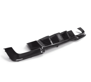 BMW F10 5 Series Carbon Fiber V Style Diffuser With LED Brake Light - 0