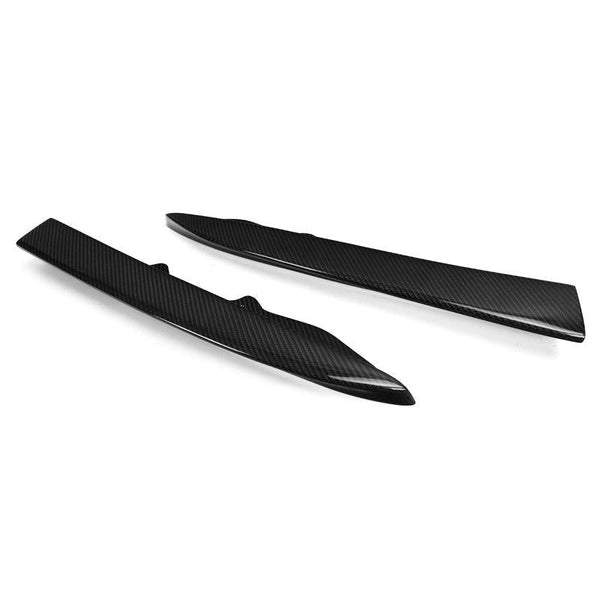 V Style Carbon Fiber Rear Canard Splitters - BMW F30 3 Series